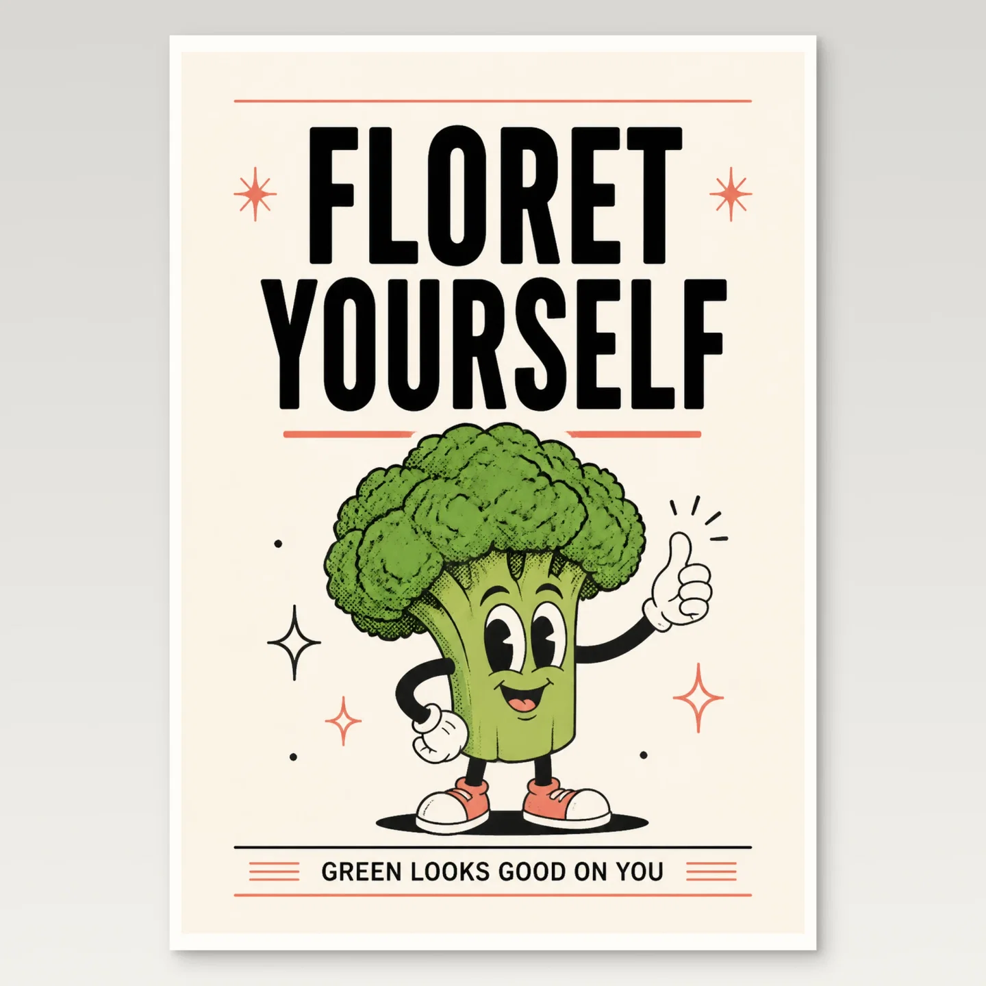 Broccoli Poster mockup