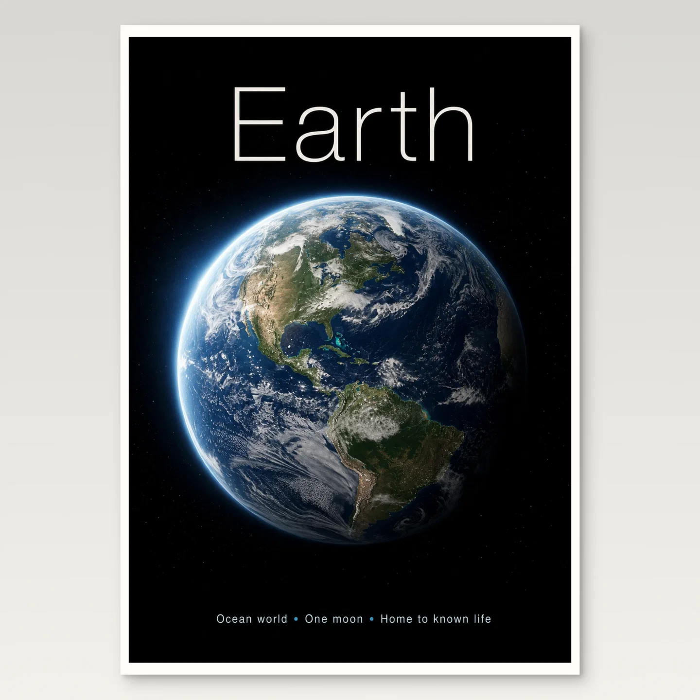 Earth A4 Poster mockup