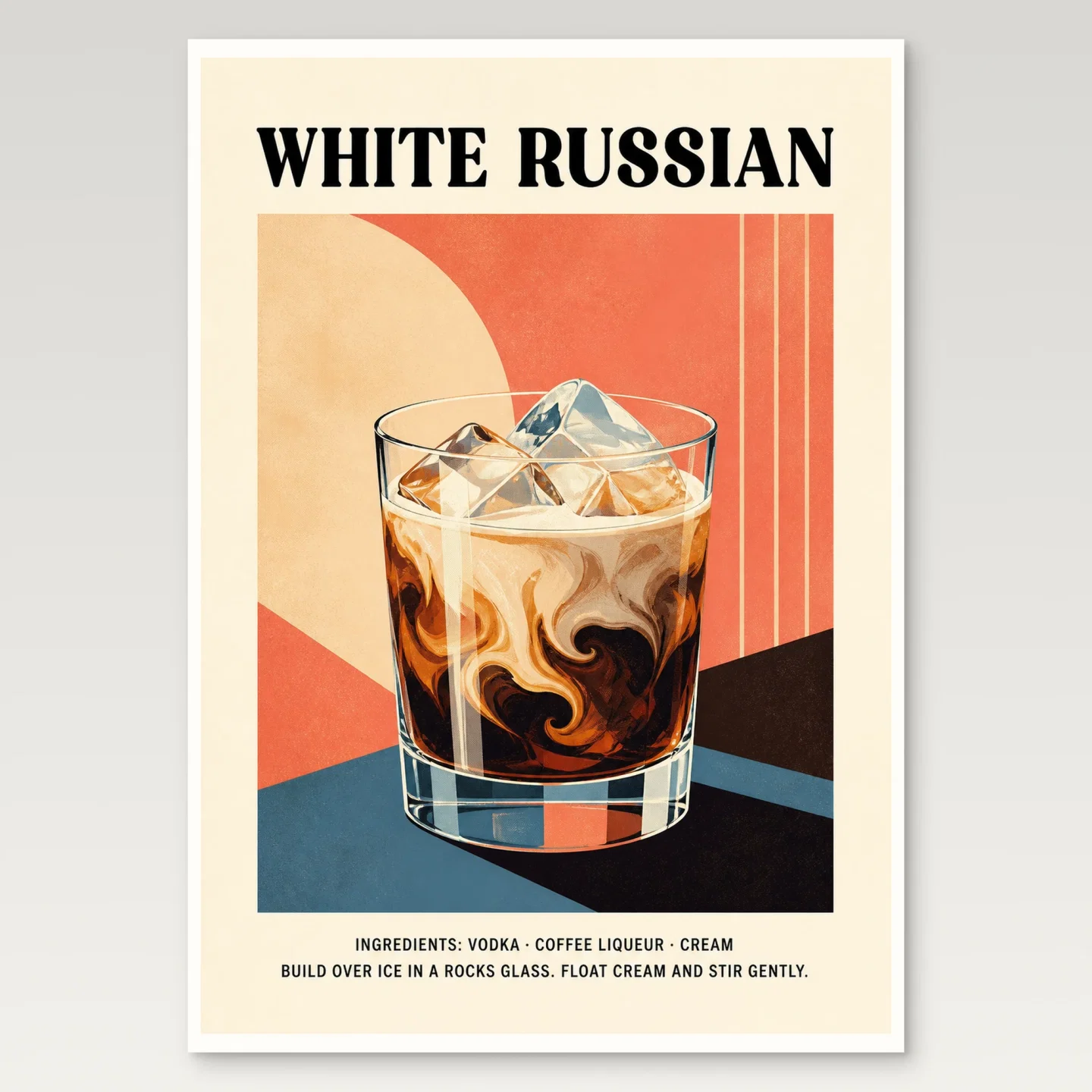 White Russian Poster mockup