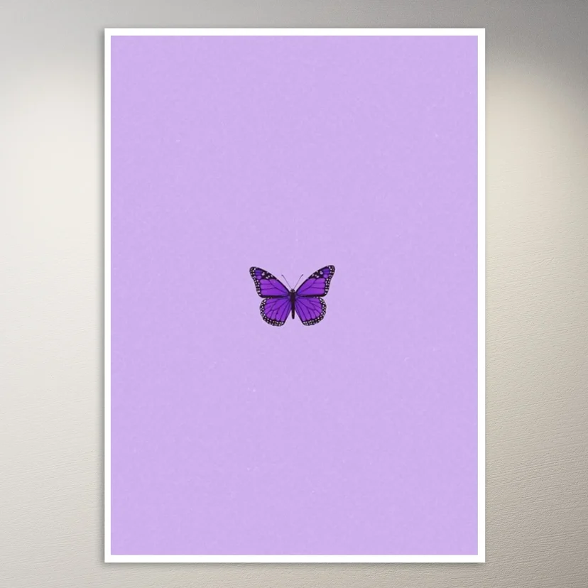 Butterfly | Cute Lilac Aesthetic Poster