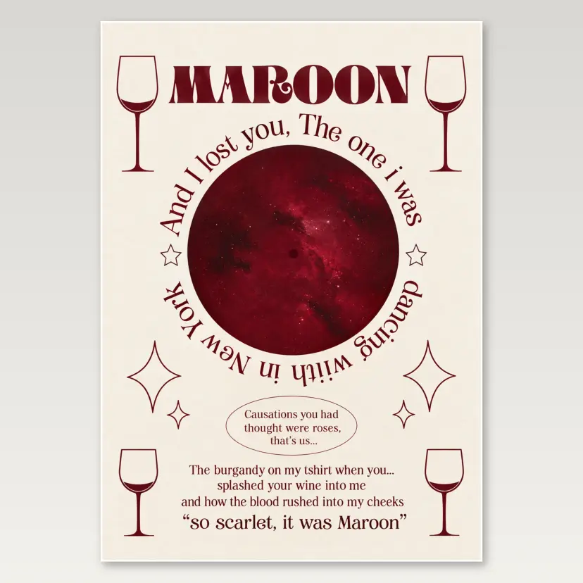 Maroon Vinyl A4 Poster
