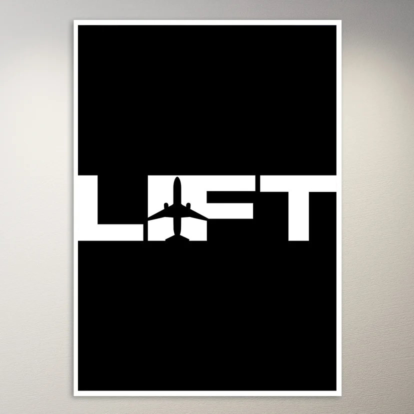 Airplane Lift Off Design Poster