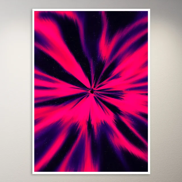 Pink and Purple Galaxy Swirl Poster