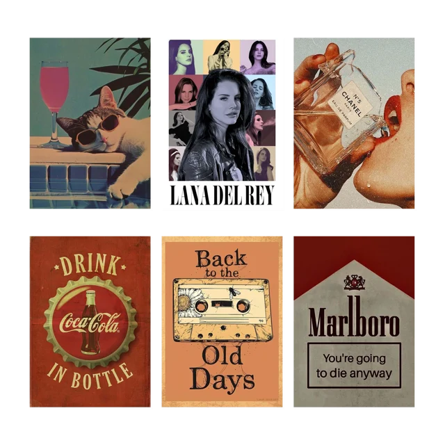The Dorm Room Aesthetic Posters Set of 6