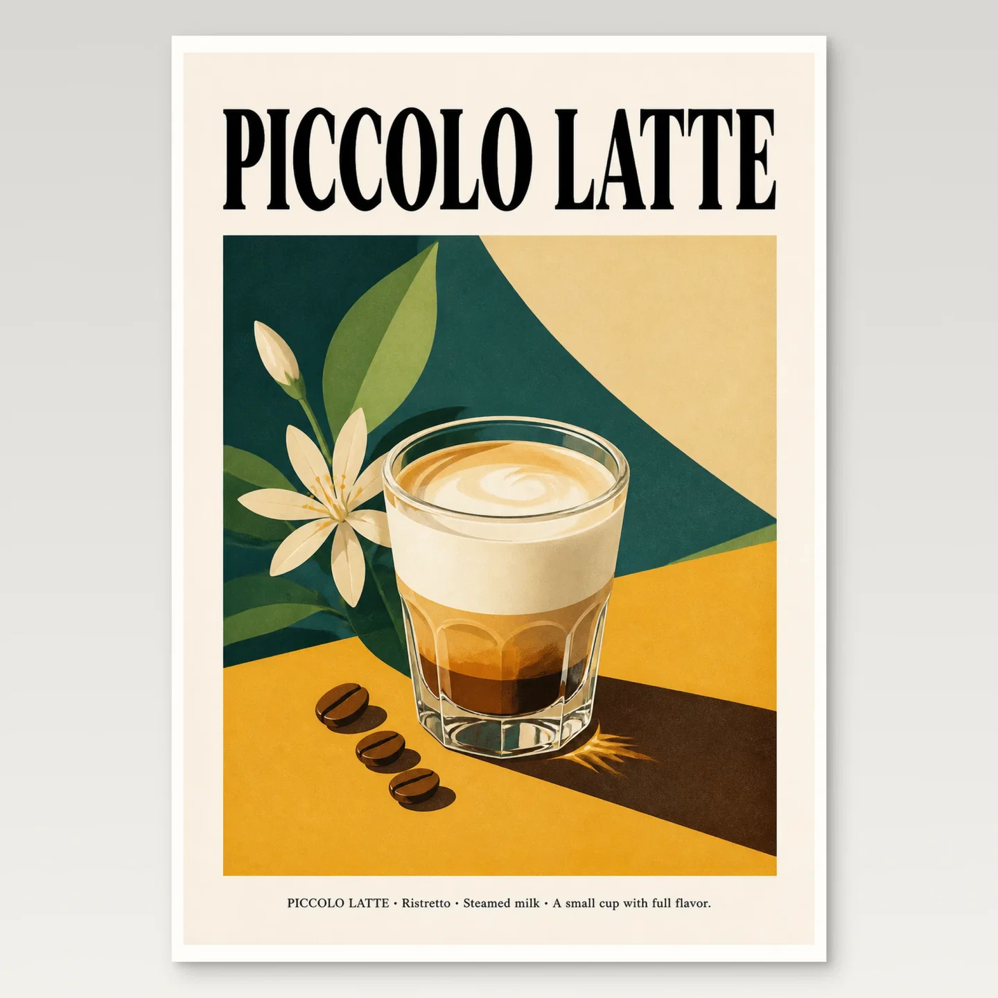 Piccolo Latte Poster mockup