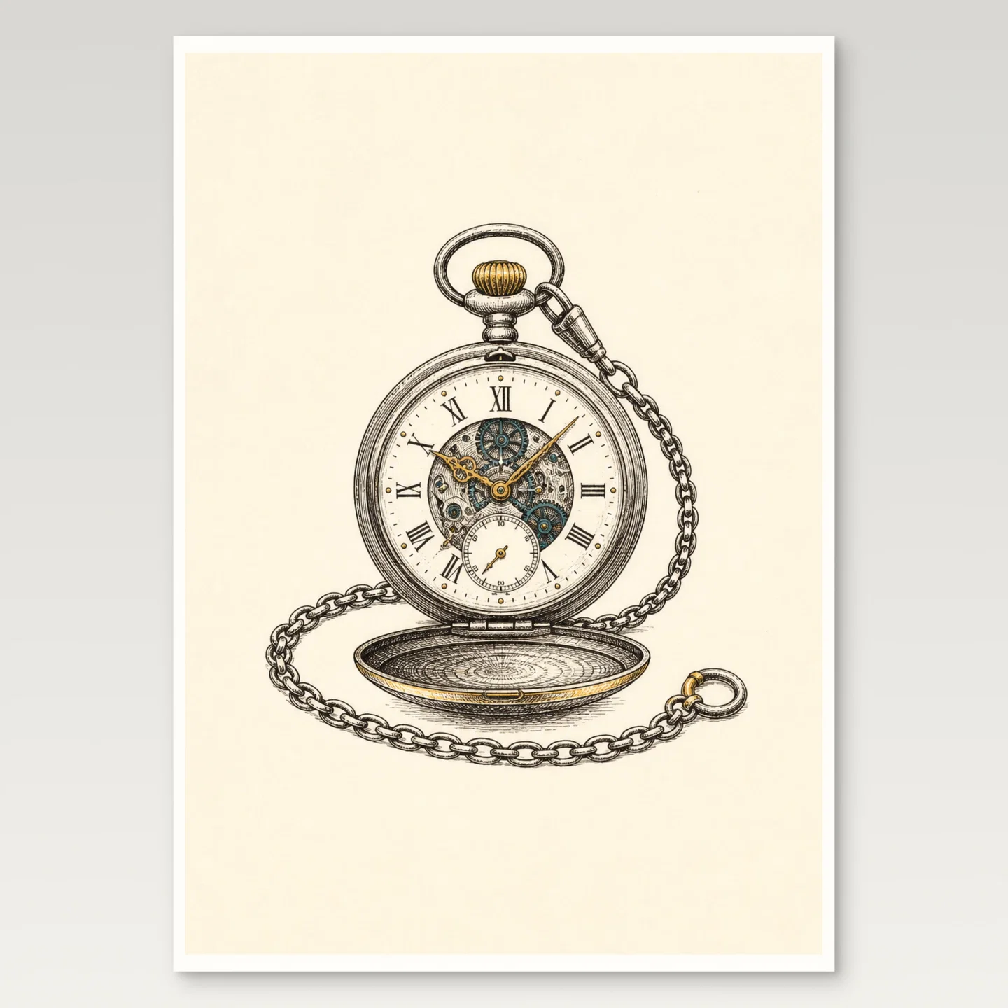 Pocket Watch Poster mockup