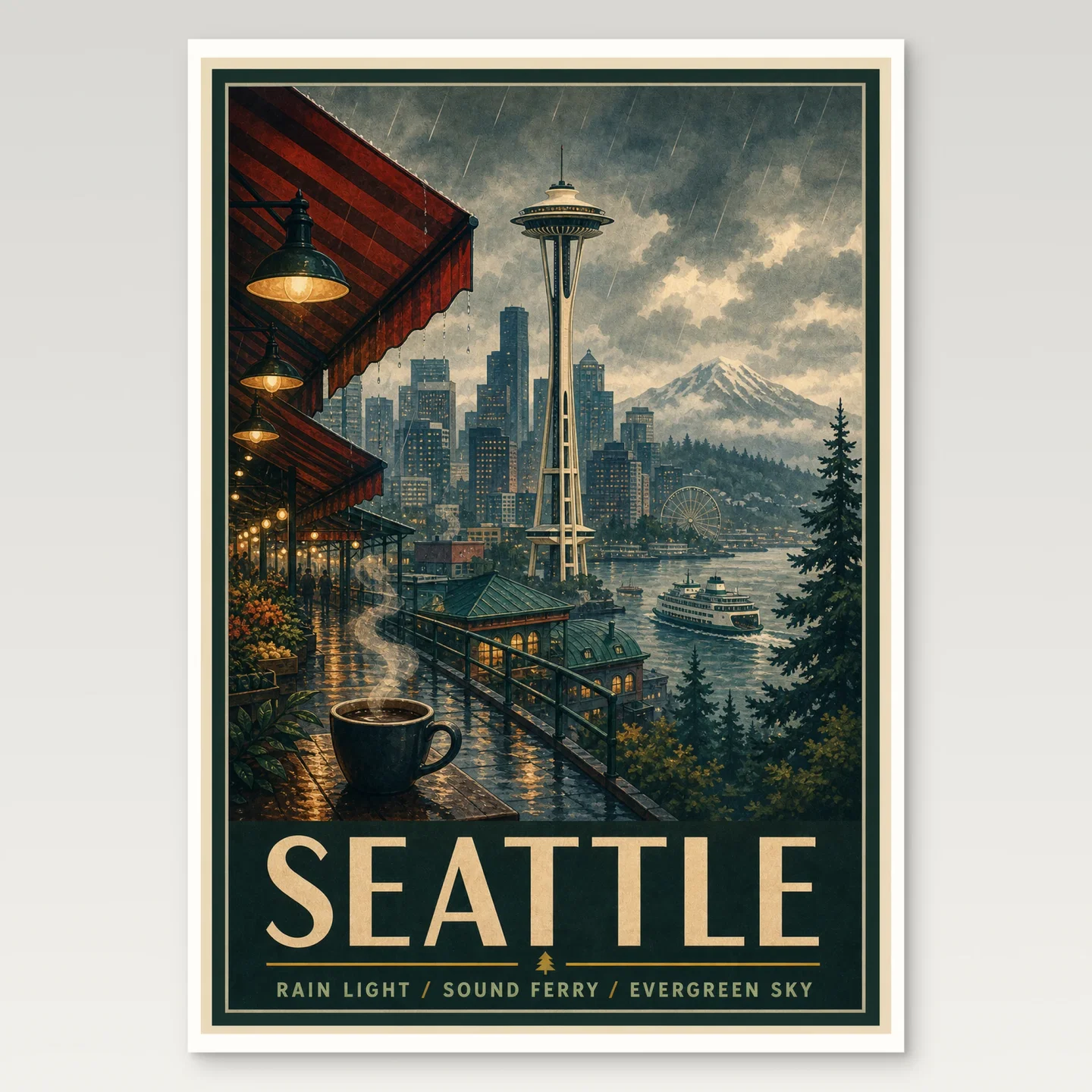 Seattle Poster mockup