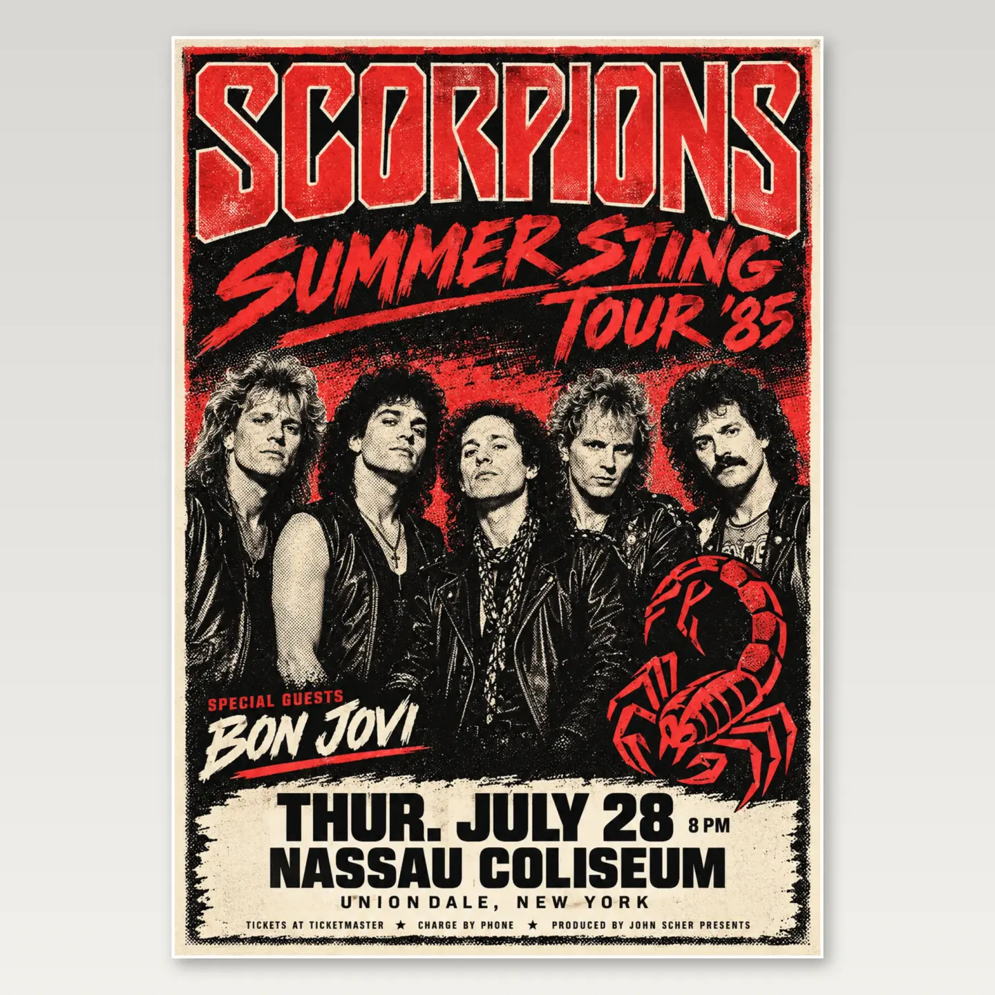 Scorpions Summer Sting A4 Poster mockup
