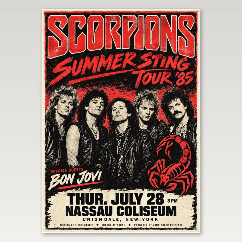 Scorpions Summer Sting A4 Poster
