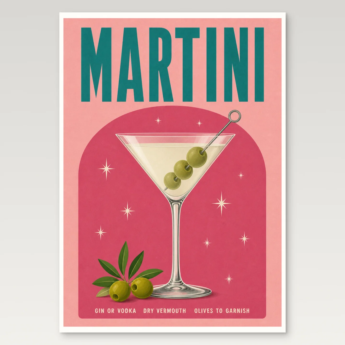 Martini Poster mockup