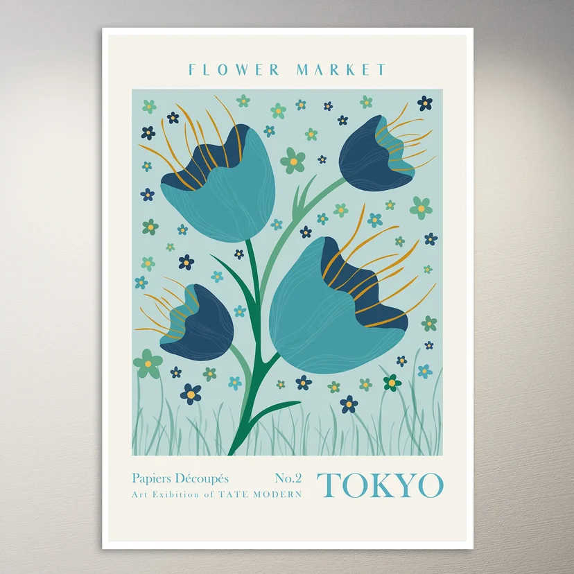 Flower Market Tokyo | Art Poster