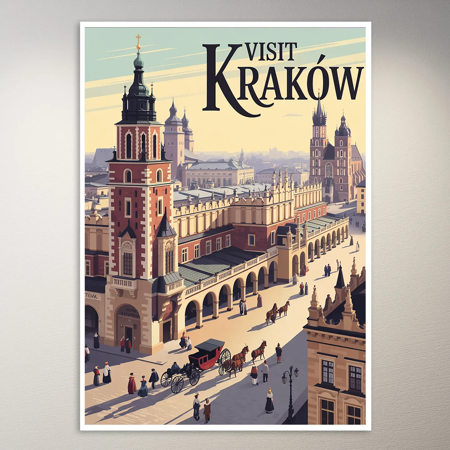 Krakow Travel Poster