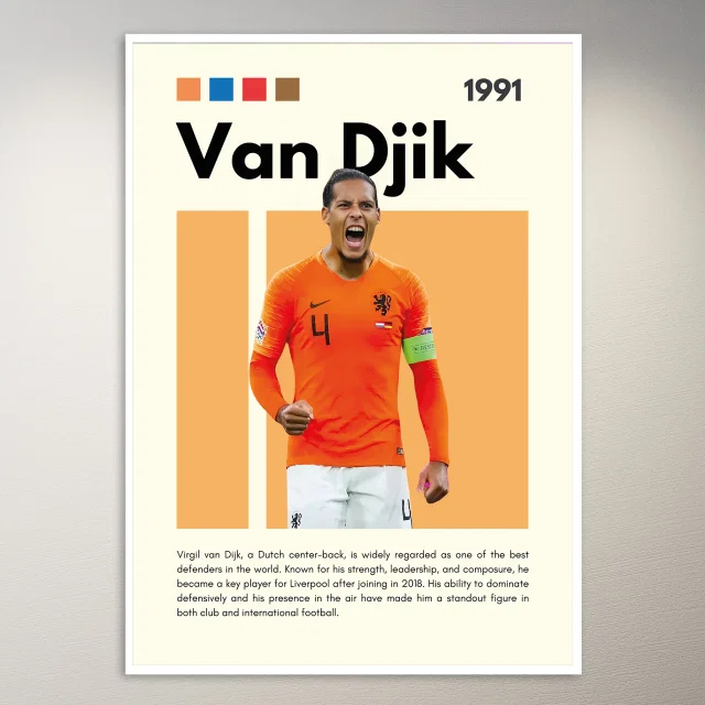 Virgil van Dijk Portrait Poster