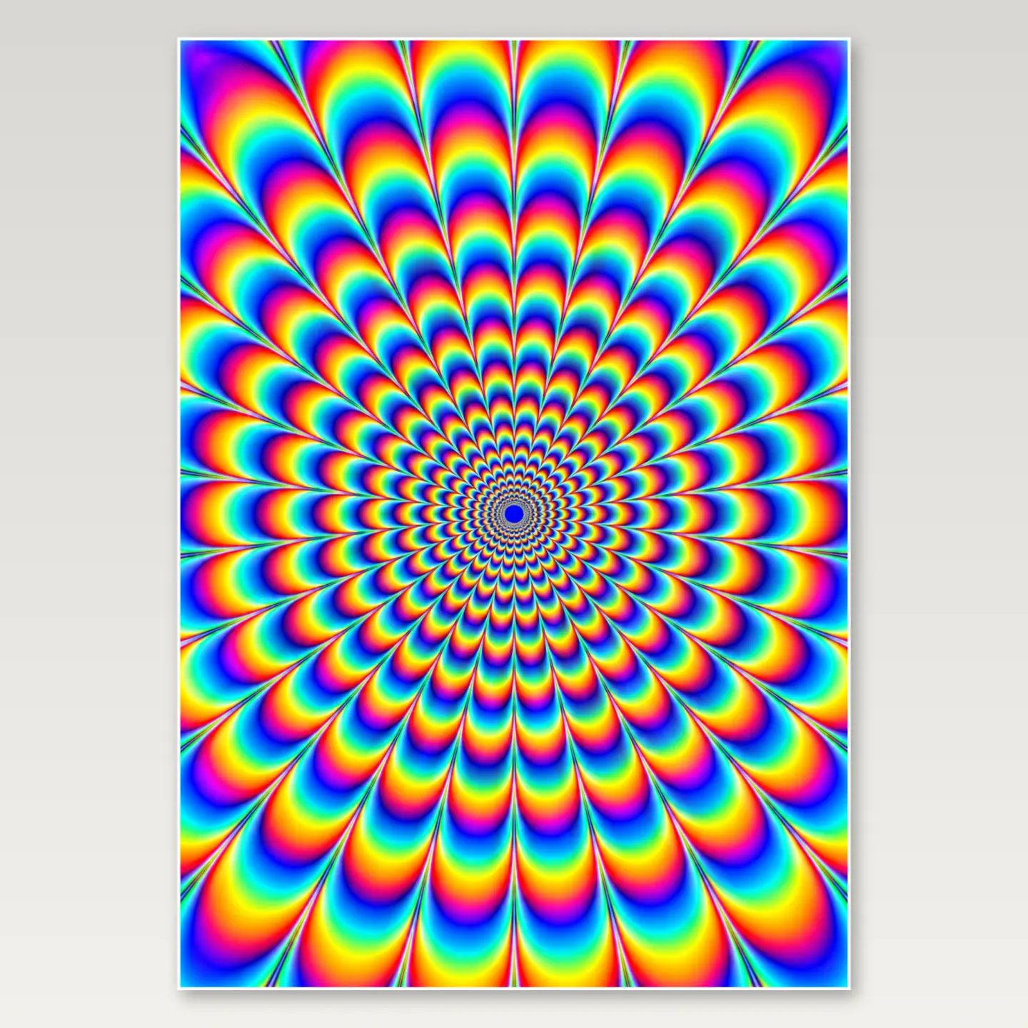 Rainbow Geometric Mandala A4 Poster mockup