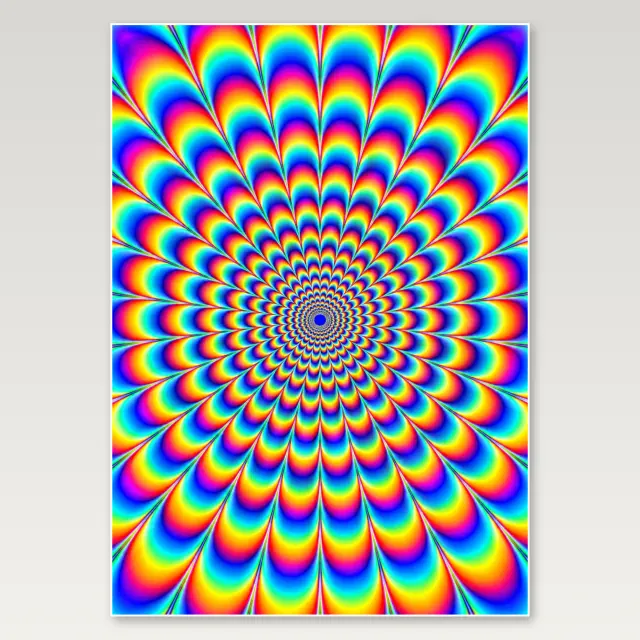 Rainbow Geometric Mandala A4 Poster