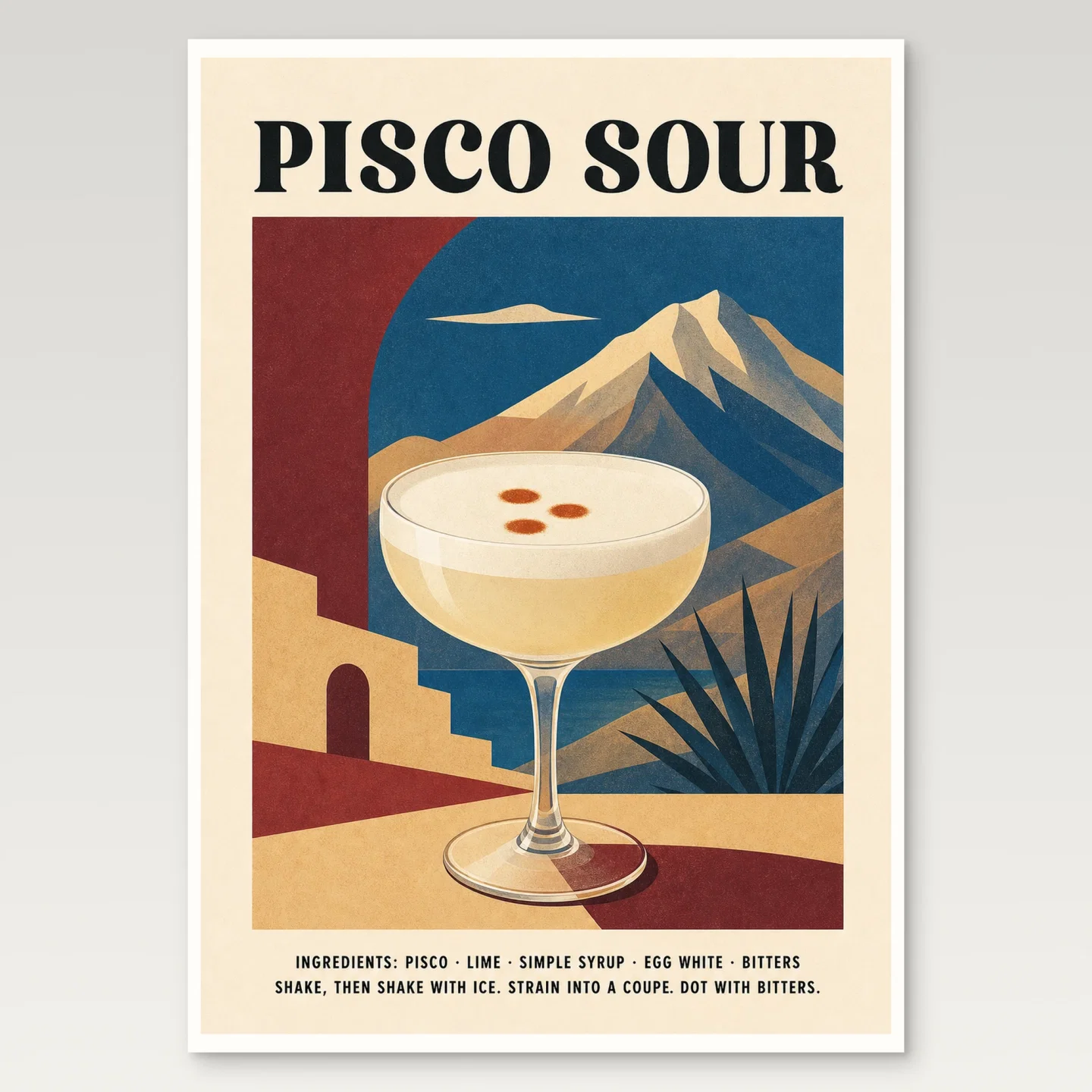 Pisco Sour Poster mockup