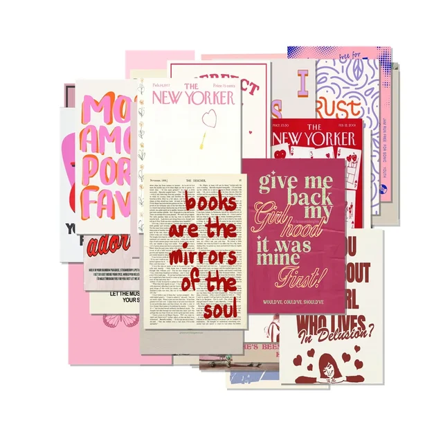 Teen Girl Aesthetic Set of 50 Collage Kit