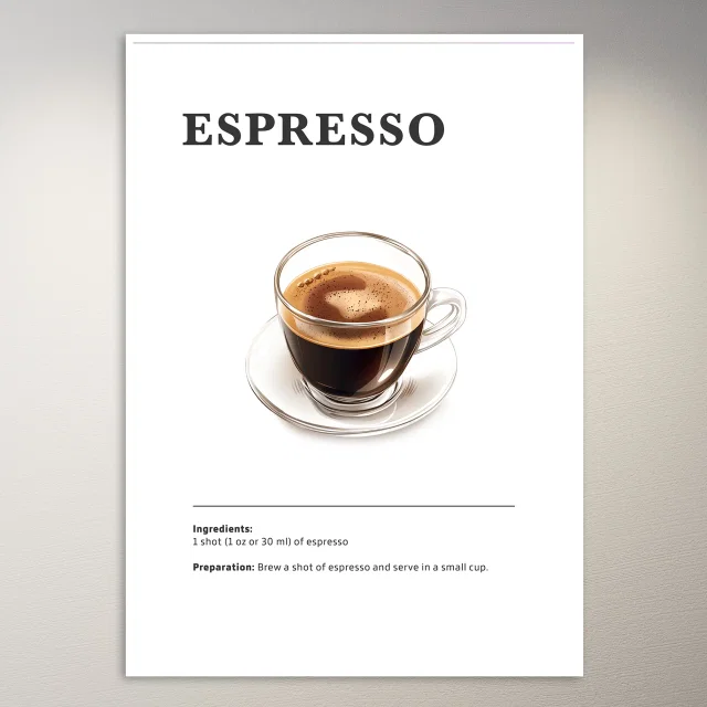 Espresso in Glass Cup Poster