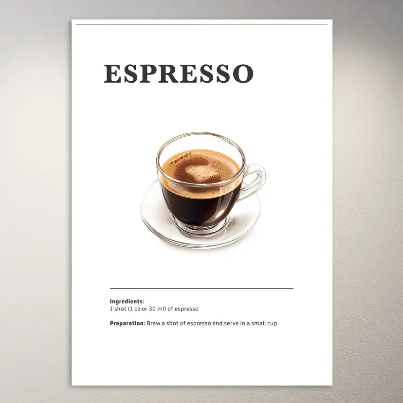 Espresso in Glass Cup Poster