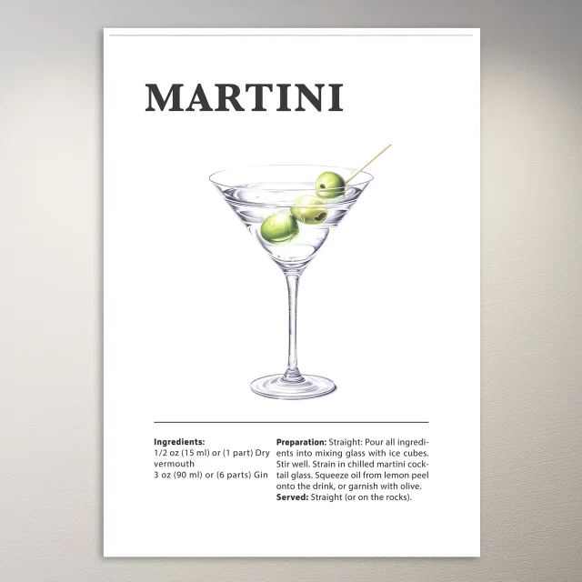 Martini Glass Poster