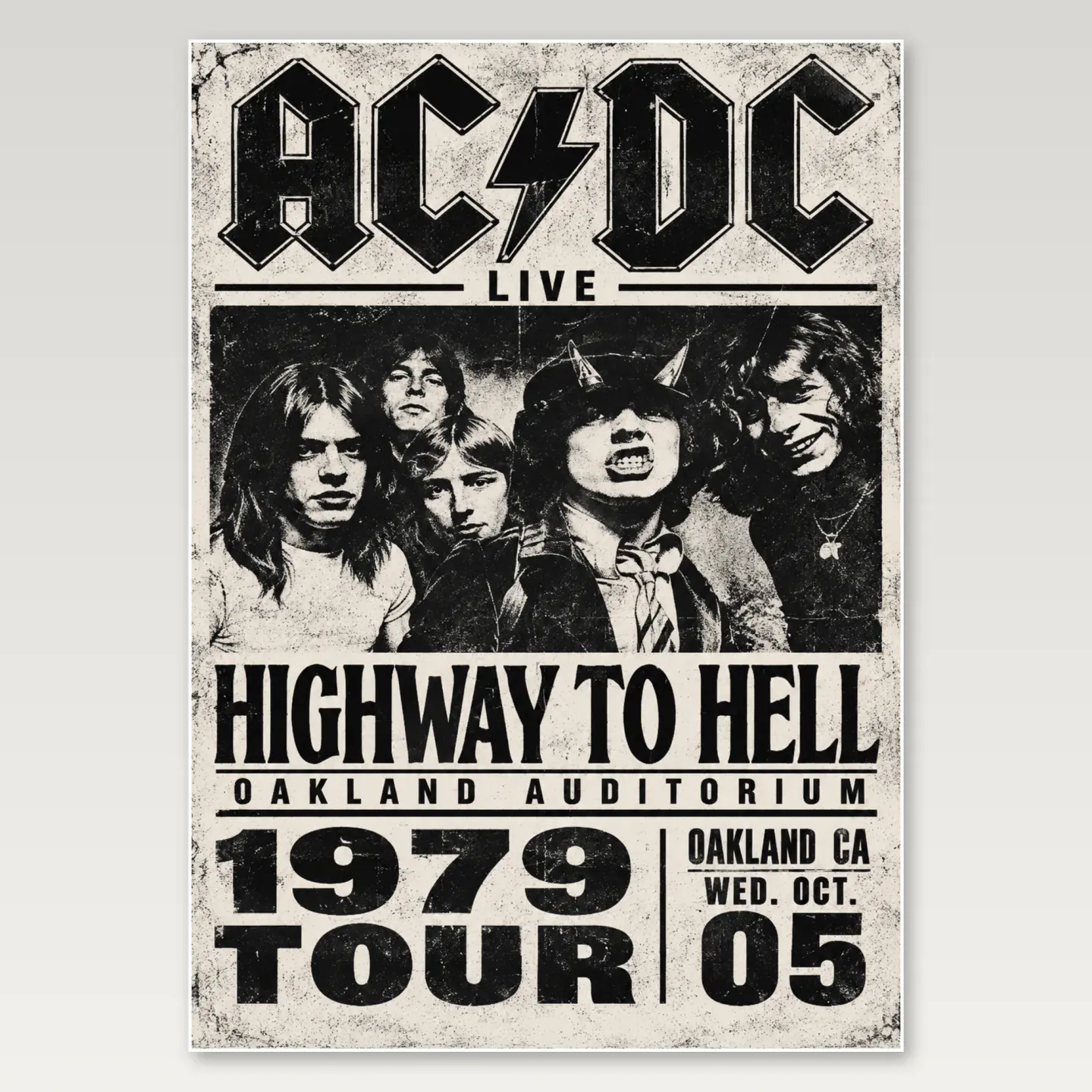 ACDC Highway To Hell A4 Poster mockup