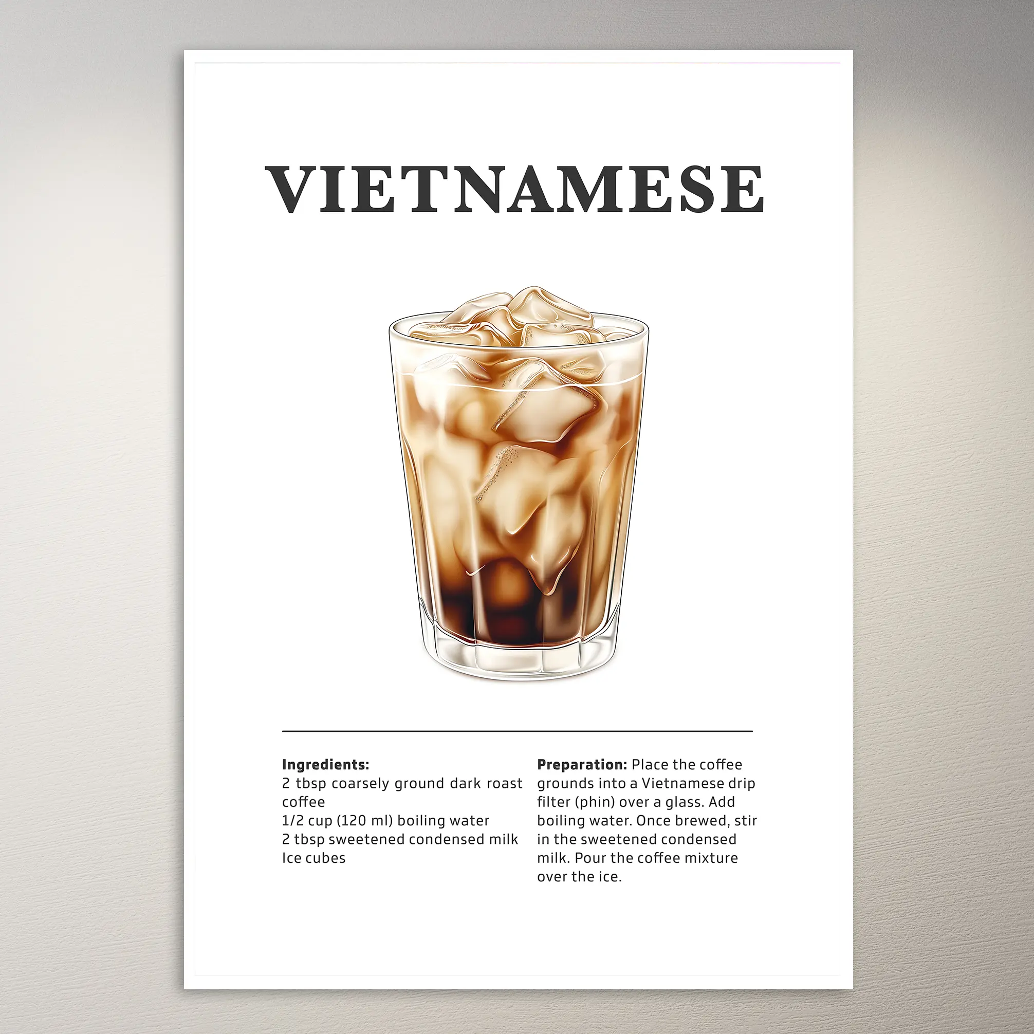 Vietnamese Iced Coffee Poster