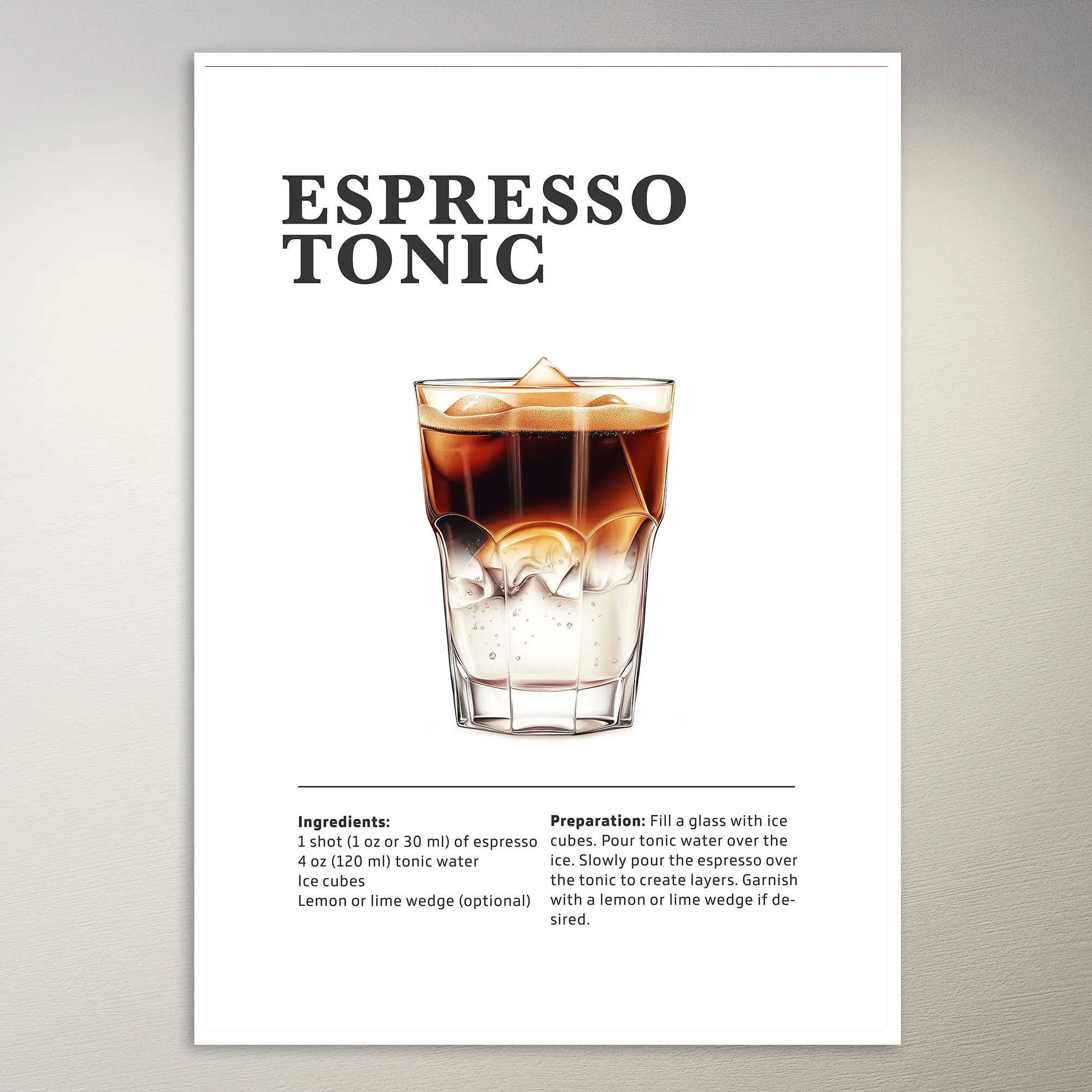 Espresso Tonic Drink Poster