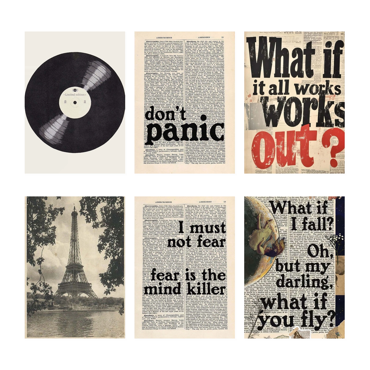 Oh So Aesthetic Posters Set of 6