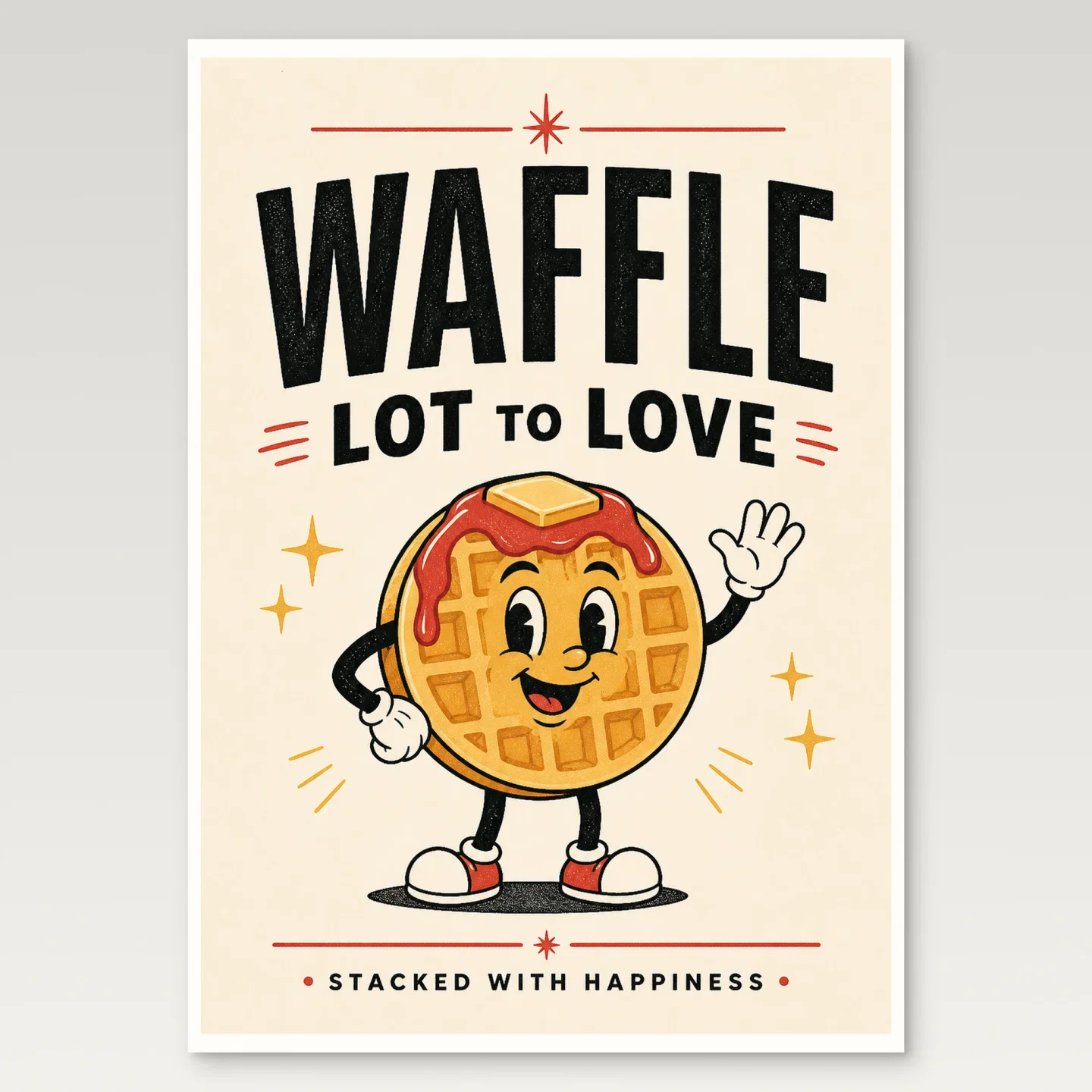 Waffle Poster mockup
