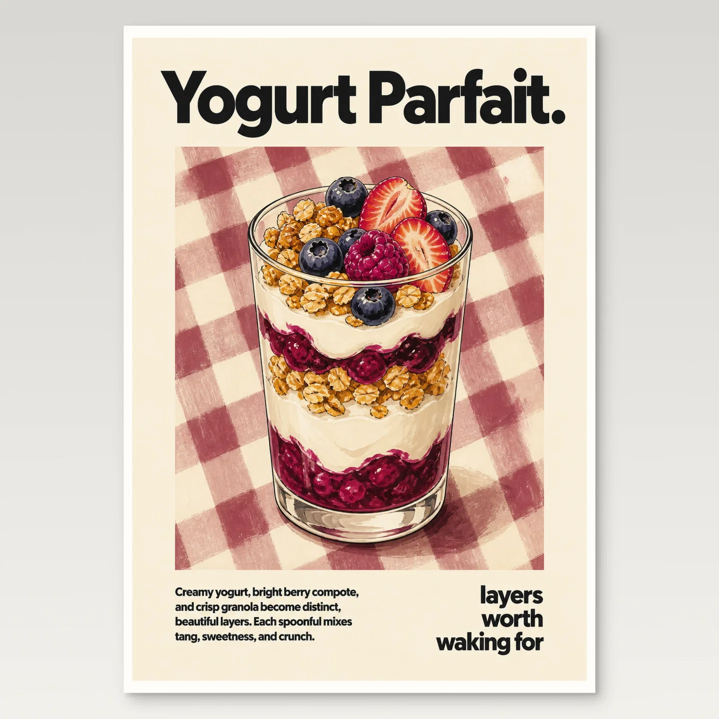 Yogurt Parfait Poster mockup
