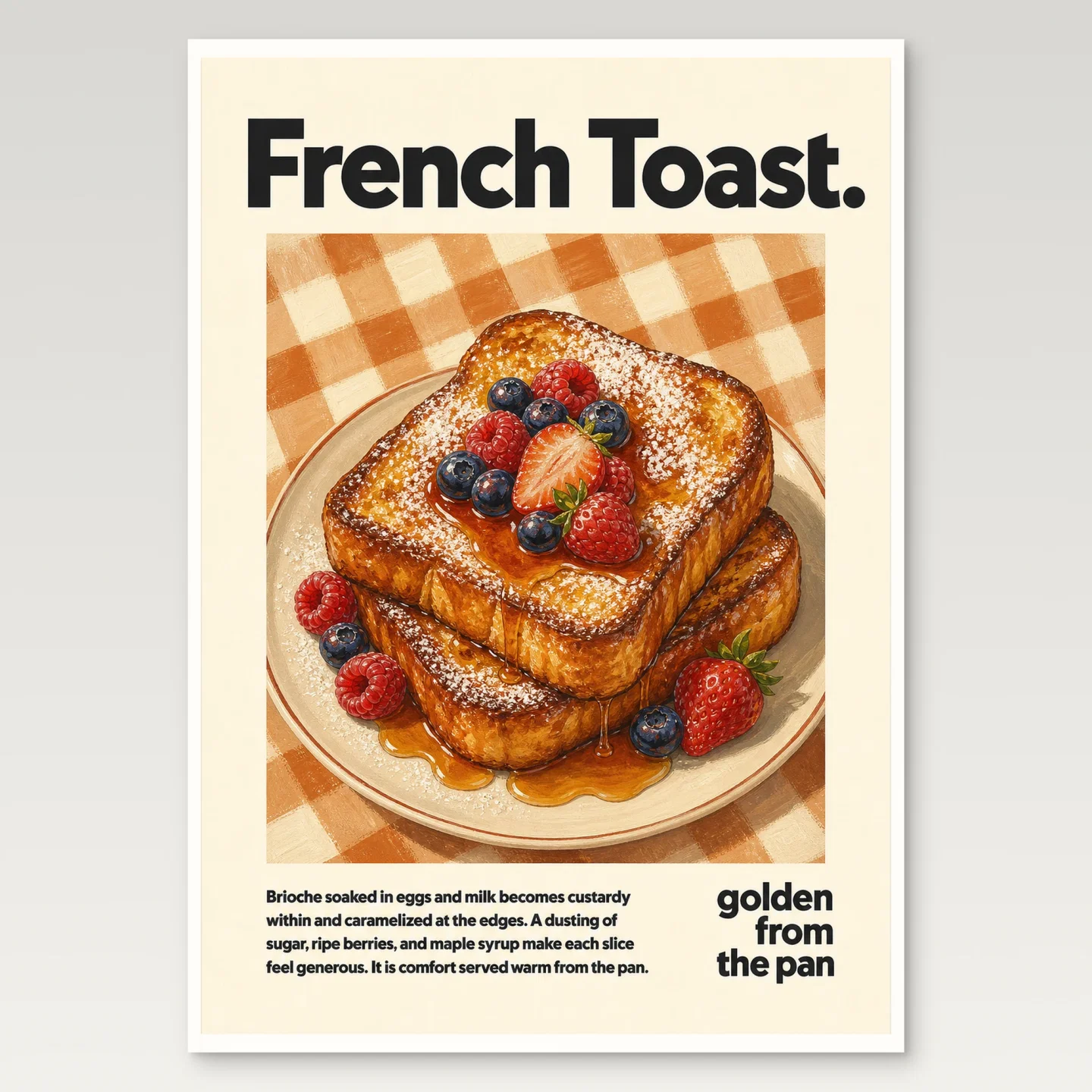 French Toast Poster mockup