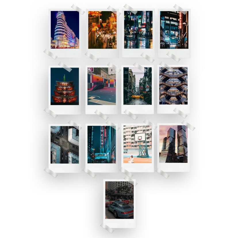 Street Aesthetic Prints Set of 13