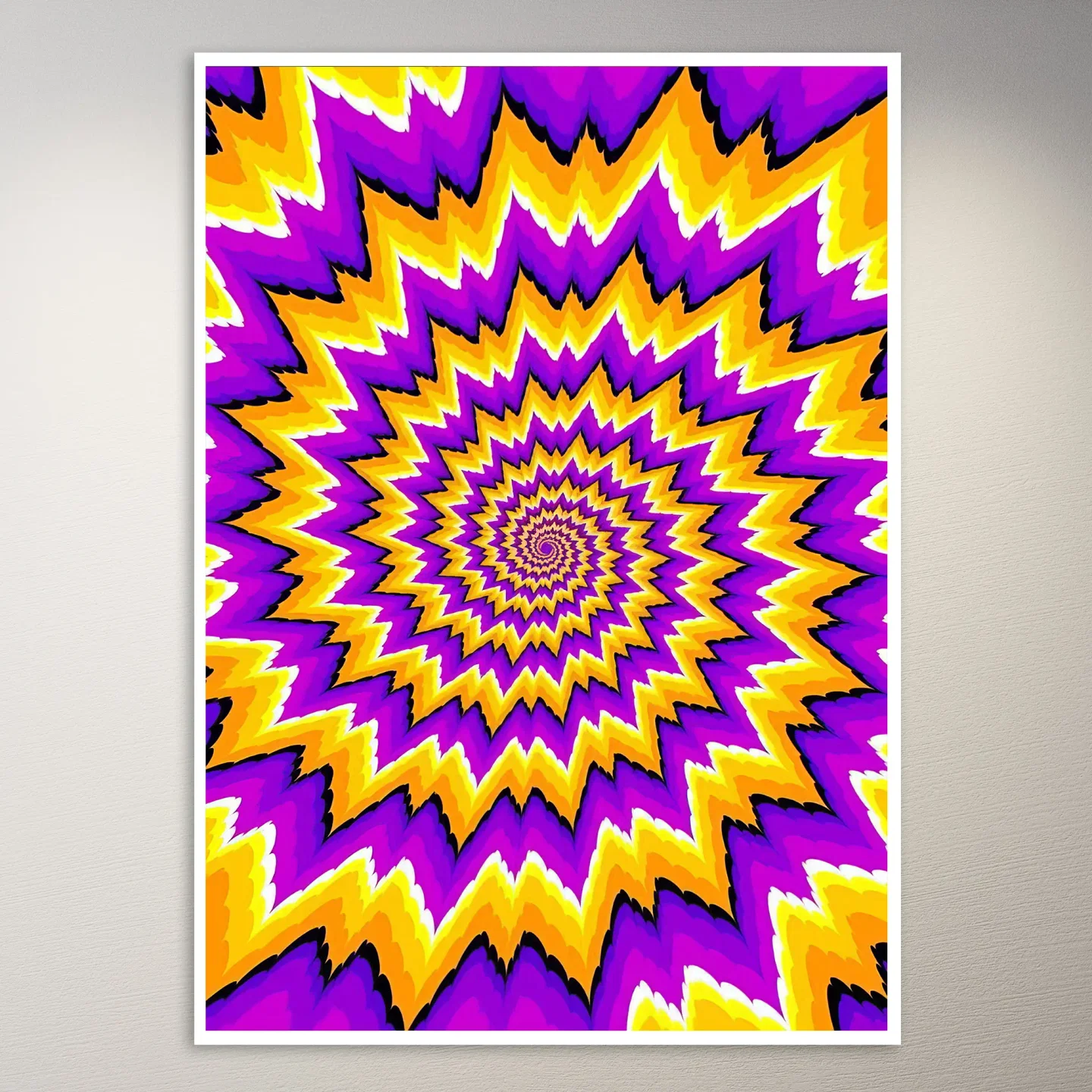 Purple and Gold Optical Illusion Poster