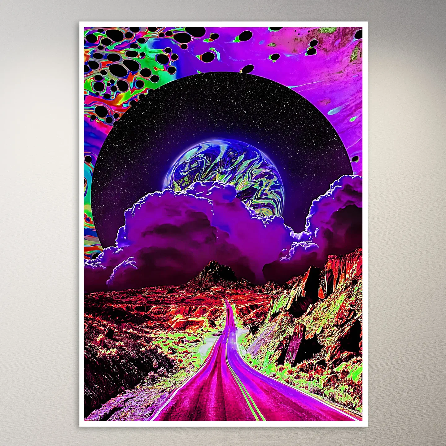 Psychedelic Trippy Aesthetic Wall Poster