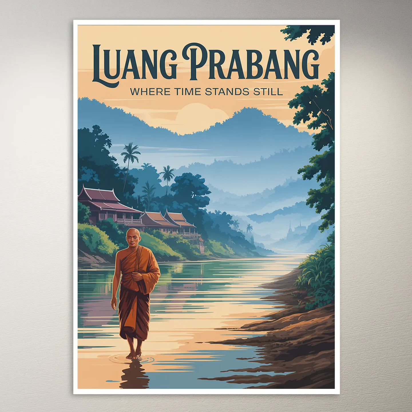 Luang Prabang Travel Poster