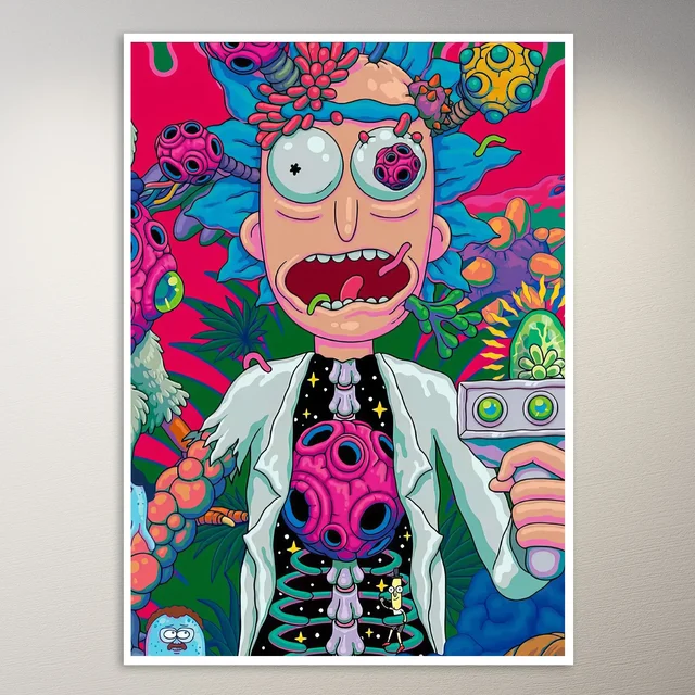 Trippy Rick and Morty Poster Art