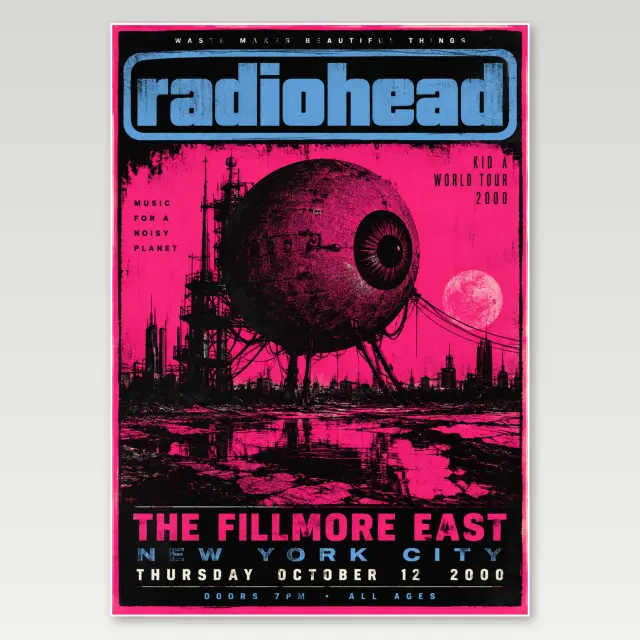 Radiohead Pink Web A4 Poster