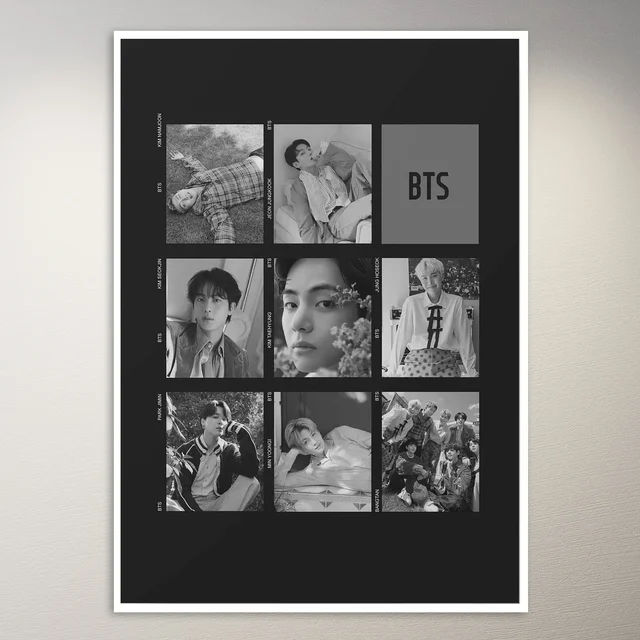 BTS OT7 Inspired Art Poster | K-Pop Poster | BTS Poster