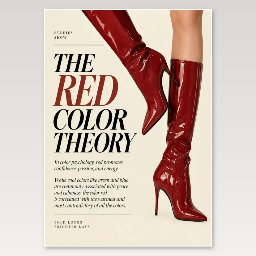 Red Color Theory A4 Poster