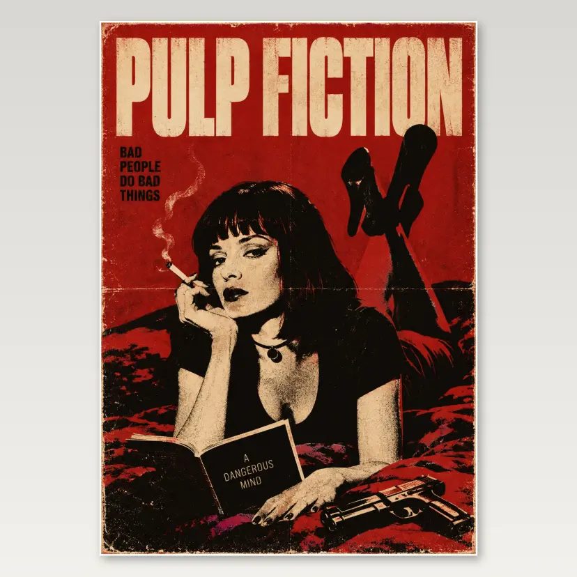 Pulp Fiction Vintage A4 Poster