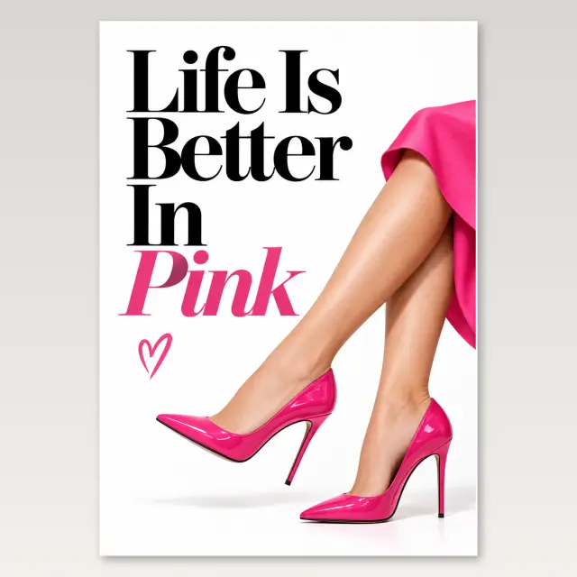 Better In Pink A4 Poster