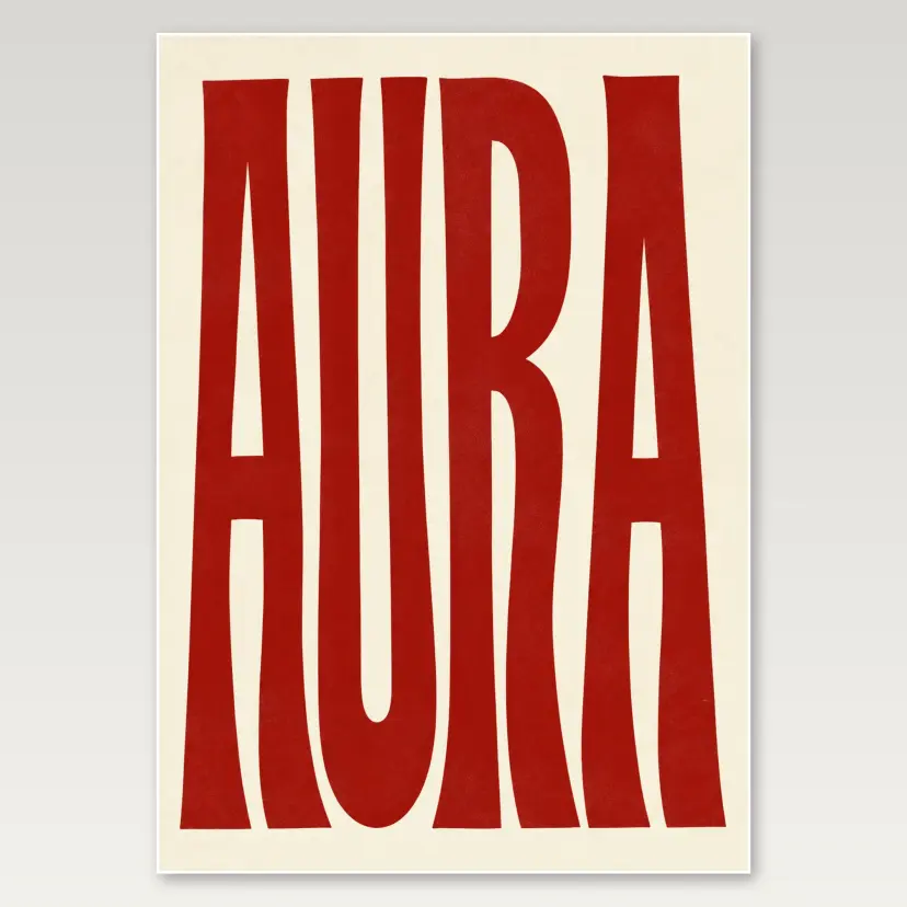 Aura Red A4 Poster