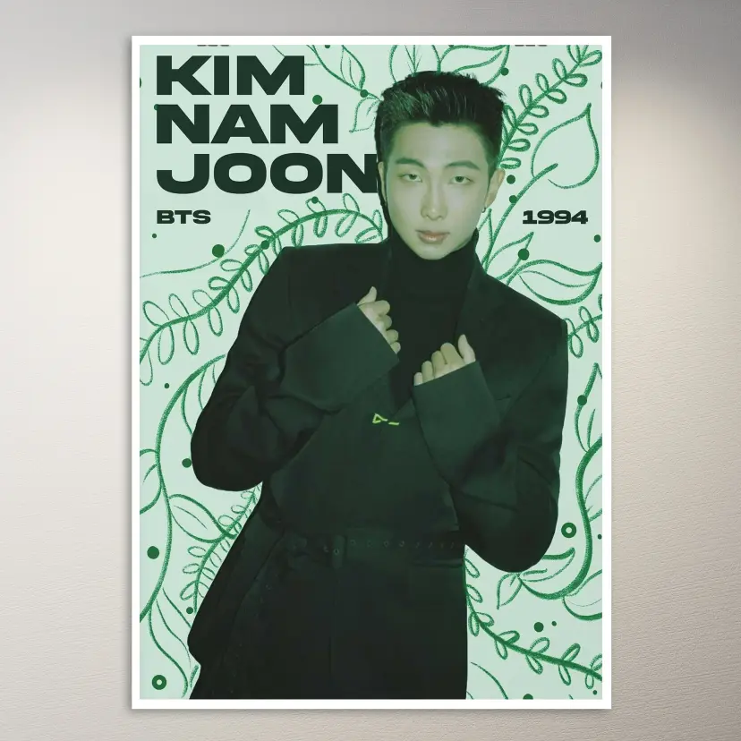 Kim Namjoon BTS Inspired Poster | K-Pop Poster | BTS Poster