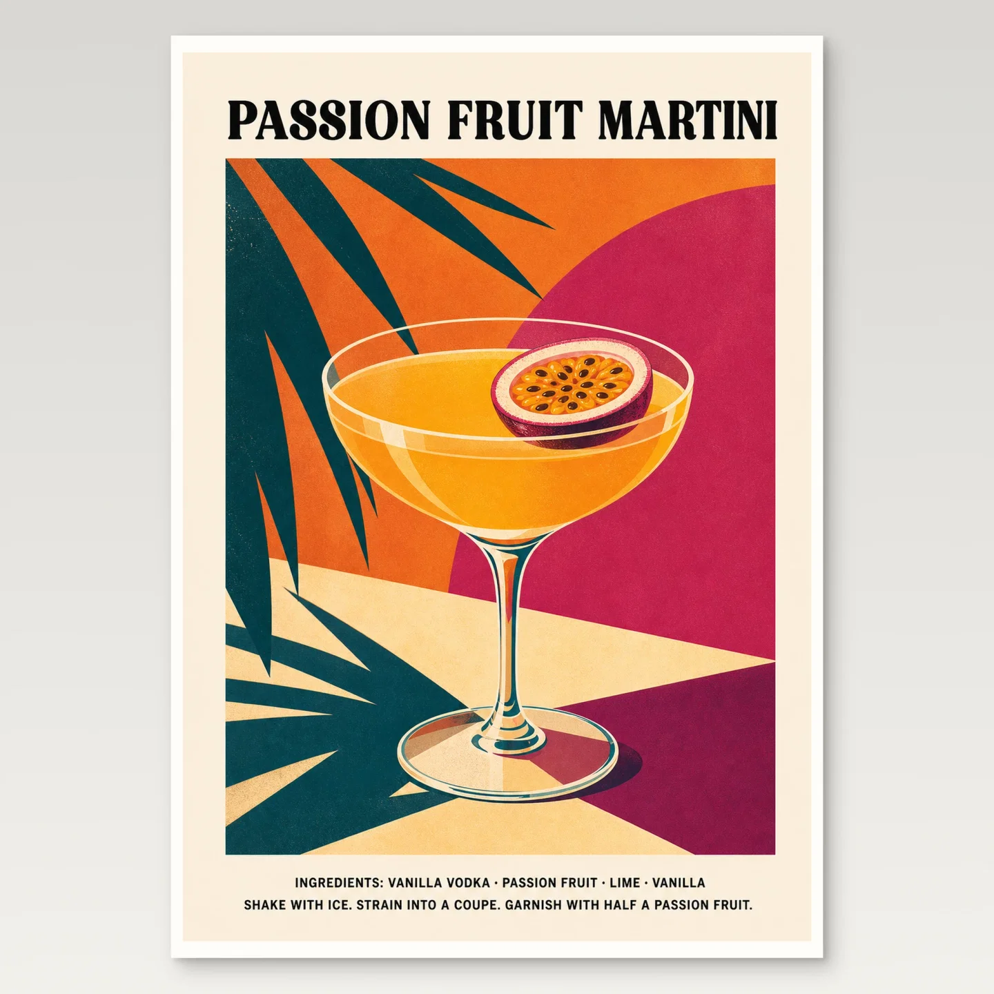 Passion Fruit Martini Poster mockup