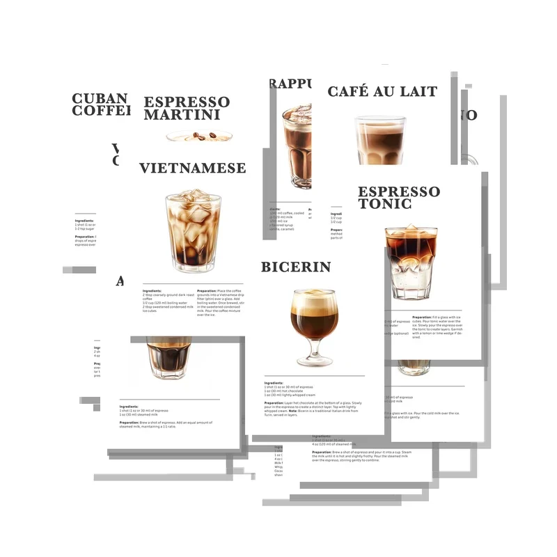 Cafe Posters Set of 100 Collage Kit