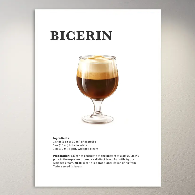 Layered Bicerin Drink Poster