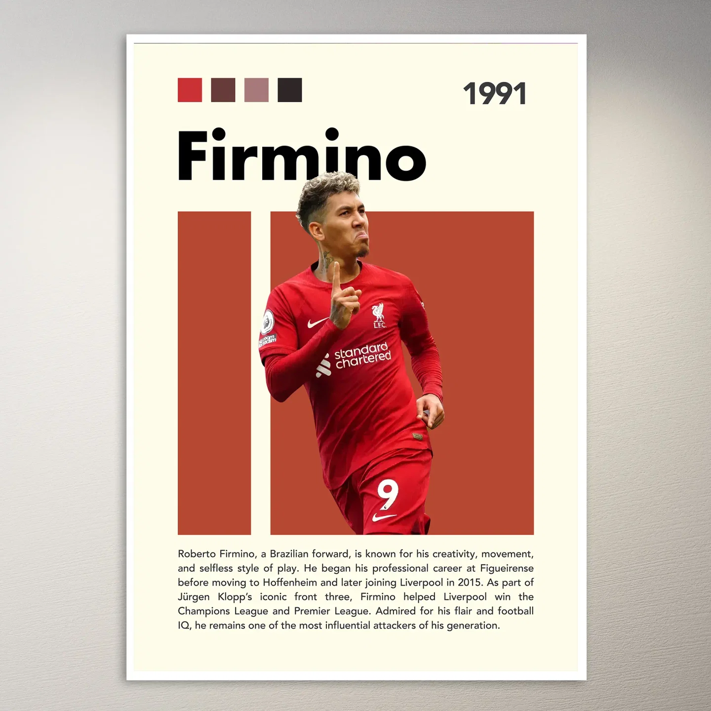 Roberto Firmino Liverpool Forward Poster