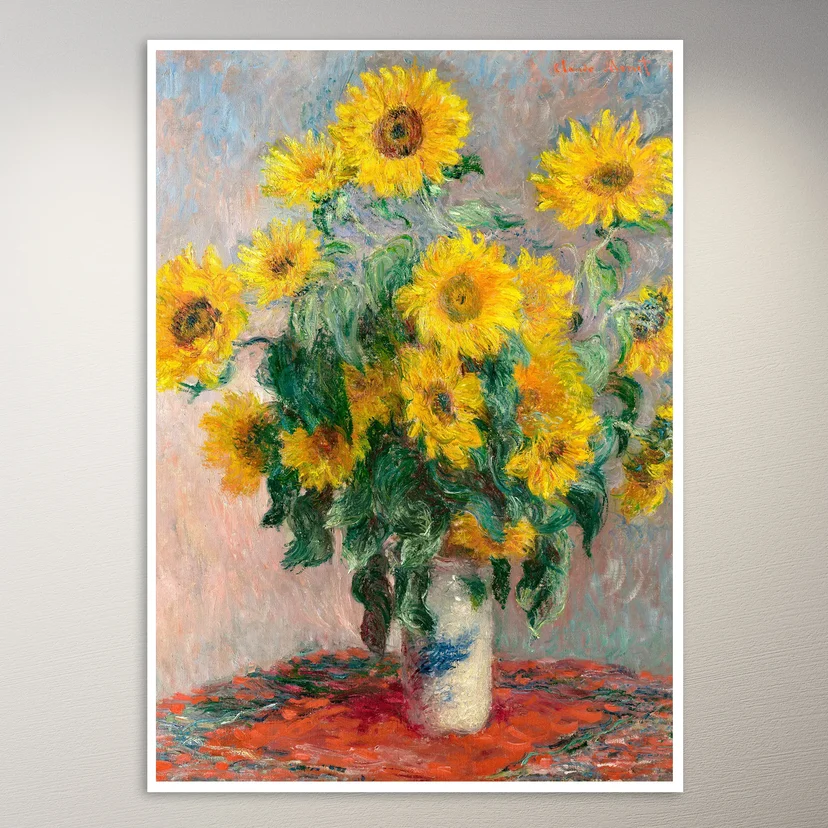 Bouquet of Sunflowers (1881) by Claude Monet Poster