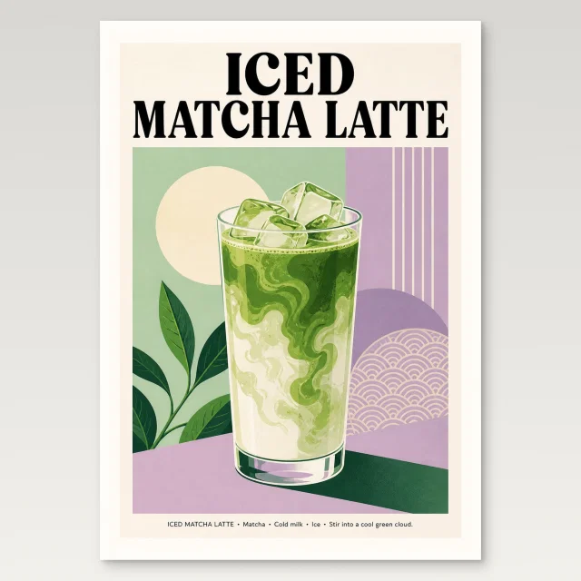 Iced Matcha Latte Poster