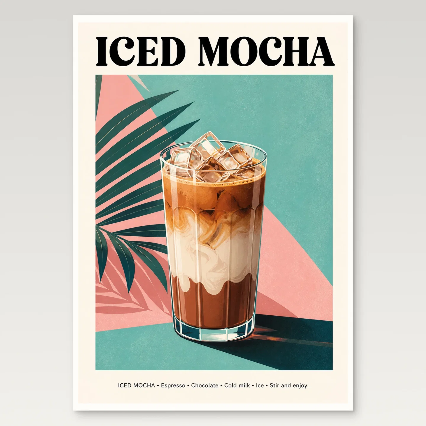 Iced Mocha Poster mockup
